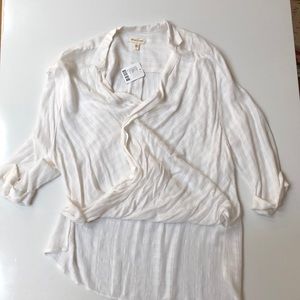 Silence + noise white blouse. Size small.